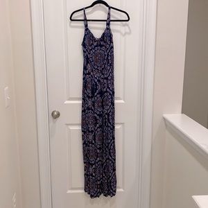 Navy and red jumpsuit